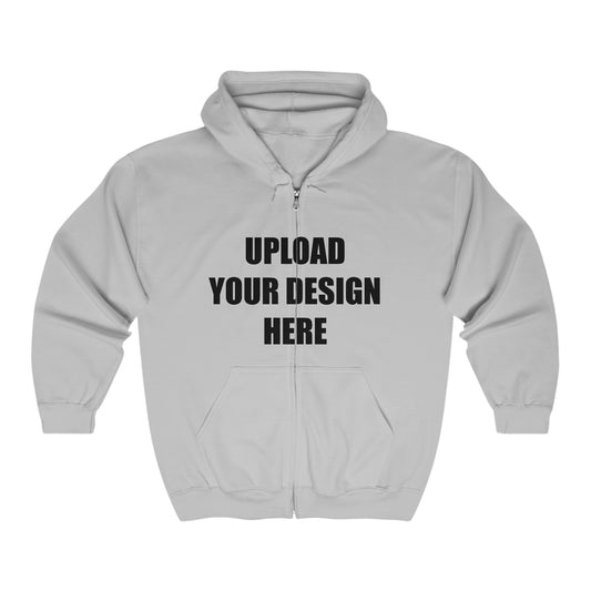 Custom Full Zip Hooded Sweatshirt with Your Child's Artwork