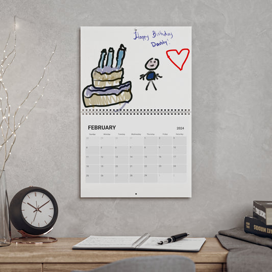 Custom Wall Calendar with Your Child's Artwork