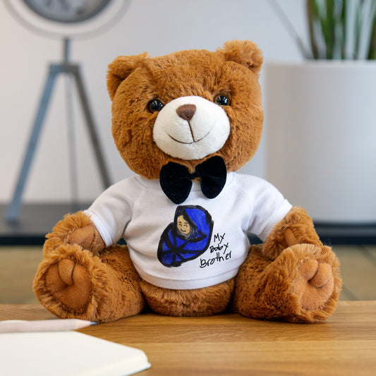 Personalized Teddy Bear with Custom Shirt Featuring Your Child's Artwork